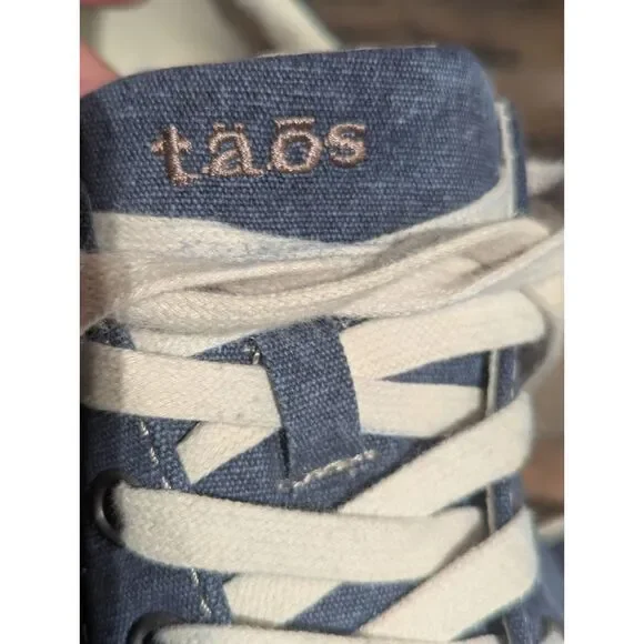 Taos Star Canvas Lace-Up Sneakers - Retro Blue Wash - Women's Casual Shoes - Picture 4 of 6